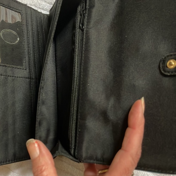 Kathy Van Zeeland blue/gold wallet nice pebble detail - Picture 4 of 12